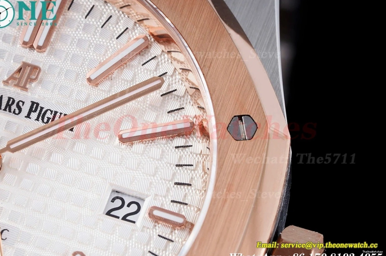 Oak RG 15400 Royal A3120 Textured White 41mm BF SS Dial 1218